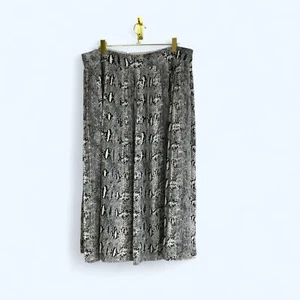 J. CREW Grey & Black Snake Print Skirt Size UK 18 US 14 Classic Occasion - Picture 1 of 9