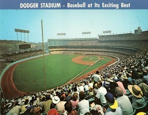 Postal vintage de 5,5""x7"" del estadio de los Dodgers de Los Ángeles (Barranco de Chávez) sin publicar - Imagen 1 de 4