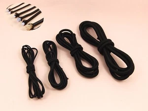 5 Meter BLACK Round ELASTIC Stretch CORD Jewellery Sewing Trim DIY 1/ 2/ 2.5mm - Picture 1 of 5