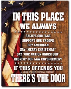 In questo posto insegna latta metallo supporto militare USA casa garage decorazione parete #2131 - Foto 1 di 1