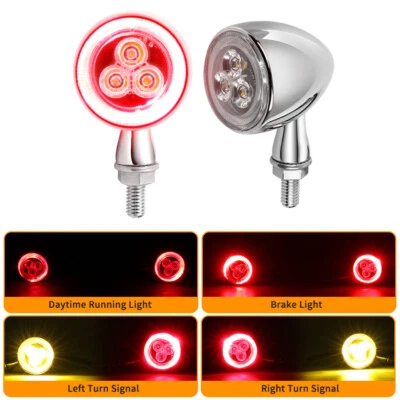 2X Luces de freno traseras de señal de giro LED para Honda VT750 VT1100 VTX1300 VTX1800 Foto 1 de 4
