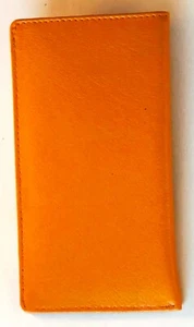 Standard size quality nappa ENGLISH TAN leather Eyeglass / Glasses Slip Case - Picture 1 of 1