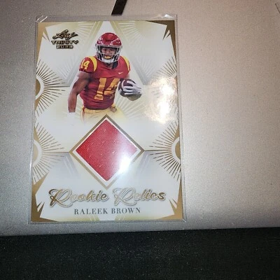 2023 LEAF TRINITY ROOKIE RELICS RR-29 RALEEK BROWN - ARIZONA STATE - Image 1 of 2