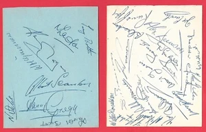MANCHESTER UTD FC 1959-60 SEASON RARE ORIG AUTOGRAPHED TWO PAGES 28 X SIGNATURES - Picture 1 of 7