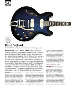Guitarra Epiphone Gary Clark Jr. Signature Blak & Blu E230TDV Casino revisión de 2 páginas - Imagen 1 de 3