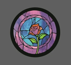 Rose Sticker Stained Glass Waterproof Flower Floral Beauty Gift NEW - Picture 1 of 3