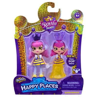 Boneca Shopkins Happy Places Royal Trends Queen Beehave Lil' Shoppie Nova! - Imagem 1 de 2