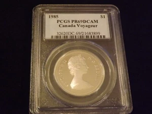 1985 $1 Canada Voyageur PCGS PR 69 - Picture 1 of 2