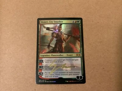 MTG Magic Domri, City Smasher FOIL Signed Artist Proof x1 Ravnica RNA Deschamps - Image 1 of 2