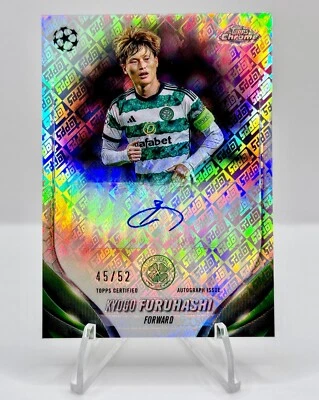 2023-24 Topps Chrome UEFA - KYOGO FURUHASHI Topps Refractor Auto Celtic /52 MINT - Image 1 of 3