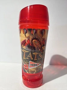 Six Flags 2008 Tatsu Coca Cola Whirley Souvenir Red Drink Sports Bottle Cup - Picture 1 of 11