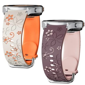 Armband für Samsung Galaxy Watch 7/6/5Pro/4/FE 6Classic Sportarmband floral graviert - Bild 1 von 31