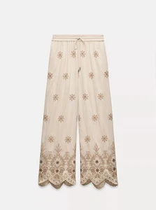 Pantalón bordado colección Zara S nuevo con etiquetas - Imagen 1 de 7