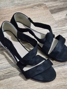 Sandali gladiatore neri leggeri da donna, taglia 42 UK 8 - Foto 1 di 3