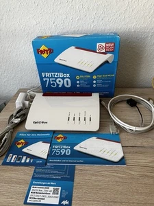 AVM FRITZ!Box 7590 Wireless Wlan DSL Router + Modem - Weiss - Afbeelding 1 van 3