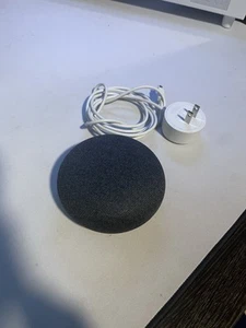 Google H0A Home Mini Smart Speaker Voice Assistant with Power Cable Used Works - Picture 1 of 3