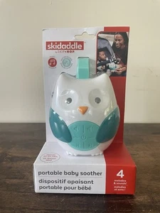 Skidaddle by Skip Hop Cute Owl Portable Baby Soother 4 Melodies & Sounds White - Picture 1 of 4