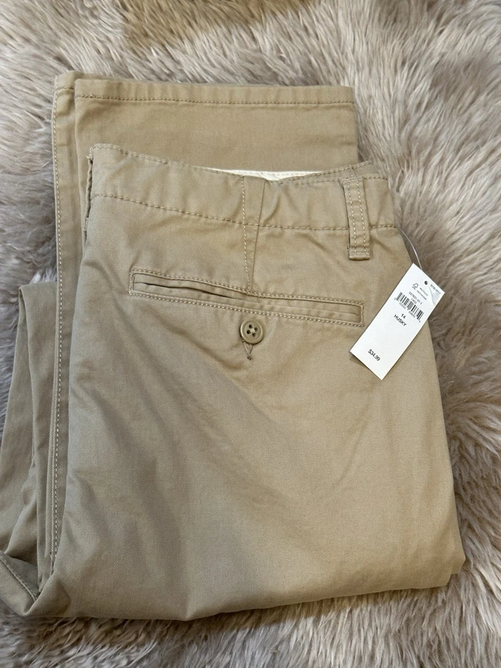 Nuevo Con Etiquetas Niños Gap Niños Caqui Uniforme Escolar Pantalones Talla 14 Husky Foto 1 de 2