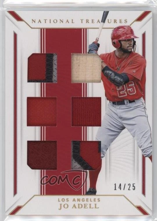 2019 Panini National Treasures Game Gear Material Sixes Holo Gold /25 Jo Adell - Image 1 of 2