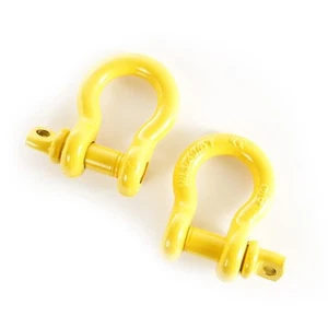 Rugged Ridge Fits 11235.15 Yellow 3/4in D-Ring Shackles - Set Of 2 - Picture 1 of 8