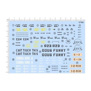 1/16 US M1A2 Abrams MBT Main Battle Tank  DOUG FUNNY Markings Water Slide Decal - Picture 1 of 1