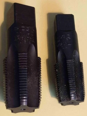 Ridgid 1" (1-9/64 drill) and 3/4" (29/32 drill} 5 Flute NPT Pipe Tap  nice shape - Image 1 of 4
