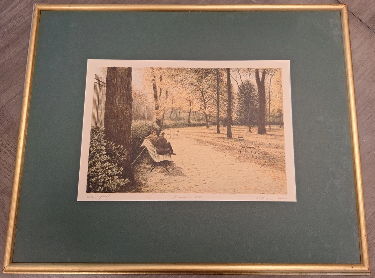 Harold Altman lithographレスティングカップル リトグラフ Harold