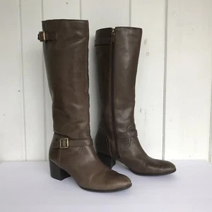 Franko Sarto Stiefel L-Opera braun Damengröße 10 Leder Reißverschluss kniehoch - Bild 1 von 12