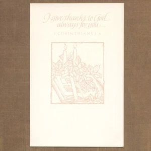 Tarjeta de GRACIAS religiosa vintage, bendiciones de amistad de American Greetings +✉ - Imagen 1 de 6