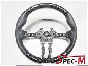 Carbon Fiber Steering Wheel w/ Leather for BMW F80 M3 F82 M4 F87 M2 CF - Picture 1 of 3