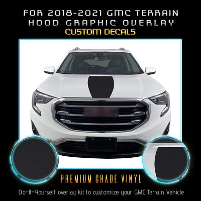 Calcomanía superpuesta gráfica para capó central GMC Terrain 2018-2021 - vinilo mate plano Foto 1 de 4