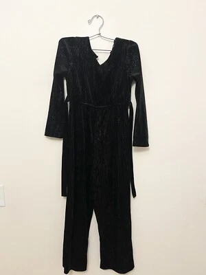 Three Pink Hearts Trixxi Girls Black Romper Large - Image 1 of 4