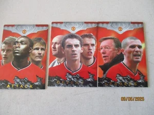 Futea Platinum 2001 Manchester United Conquerors Complete set of 3 cards Cq1-3 - Picture 1 of 4