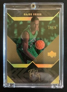 2007-08 Upper Deck Black GOLD Ink Auto Autograph Rajon Rondo 17/25- Looks NrMt+