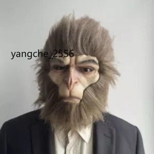 New Black Myth: Wukong Mask Monkey Headgear Halloween Cosplay Prop Latex Terror - Picture 1 of 9