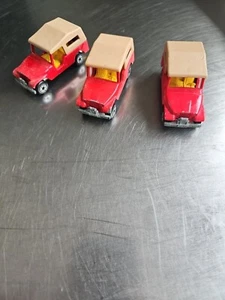 3 VINTAGE Matchbox Superfast No.53 CJ6 Jeep Made in England 1977 Lesney Products - Picture 1 of 24
