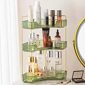 3-Tier Corner Bathroom Counter Organizer, Bathroom Countertop Perfume Tray - Picture 1 of 7