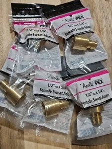 Apollo  1/2" Pex x 3/4" Fs . Brass Insert Fitting  PEX-A Adapter Apollo - Picture 1 of 2
