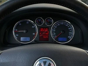 Fits VW transporter T5 2003-2010 Aluminum Chrome Dial Rings Surrounds 4pcs - Imagen 1 de 9