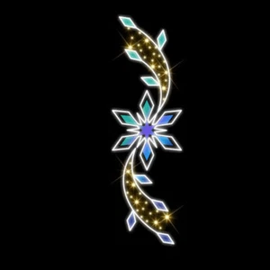Lamp Pole Petals with Leaves 200cm Rope Light Motif Aluminium, Connectable - Picture 1 of 11