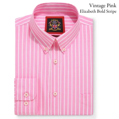 Mens Oxford Stripe Shirt Button Down Collar Office or Casual,Single Long Sleeve - Image 1 of 4