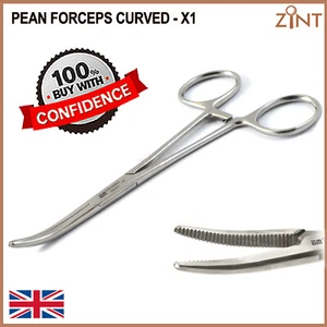 Alicates de bloqueo de arteria dentista instrumentos de abrazadera quirúrgica pinzas de cacahuete curvas nuevos - Imagen 1 de 4