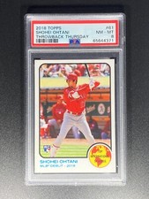 2018 Topps Throwback Thursday TBT SHOHEI OHTANI #61 RC MLB DEBUT PSA 8 HOT 🔥