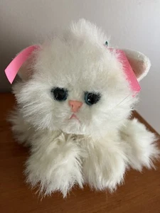 De colección 1995 Tyco Kitty Kitty Kittens Ronroneo Blanco Gatito Bola de Nieve Sin Cuello - Imagen 1 de 6