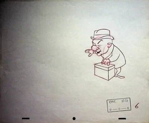 The Famous Adventures of Mr. Magoo 1964 Production Hand-Drawn Pencil Cel NBC - Picture 1 of 2