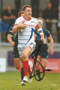 VERKAUF HAIE RUGBY UNION: SAM JAMES SIGNIERT 6x4 ACTIONFOTO + COA - Bild 1 von 1