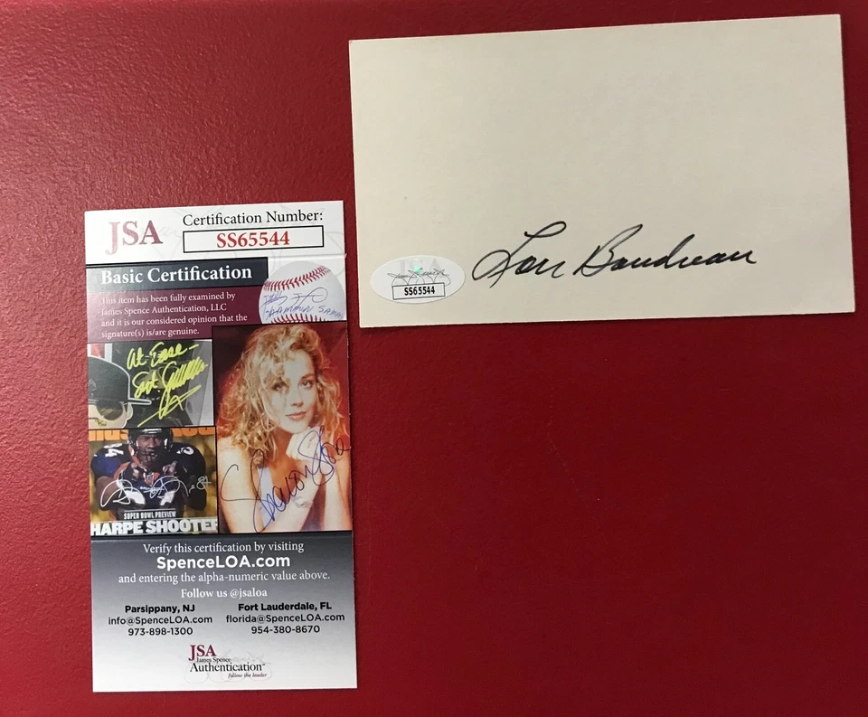 Lou Boudreau Signed 3x5 Index Card JSA Certified AUTO MLB Cleveland Indians HOF! - Image 1 of 4