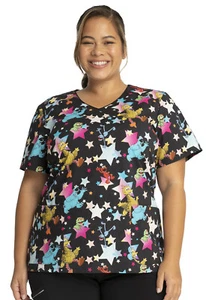 Sesame Street Cherokee Scrubs Tooniforms V Neck Top TF659 SWOF - Picture 1 of 6