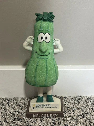 2007 Wilmington Blue Rocks Mascot Mr. Celery Bobblehead Bobble Home plate base Cover