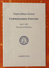 Virginia Military Institute VMI Commencement Exercises Program May 17, 1986